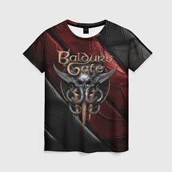 Футболка женская Baldurs Gate 3 logo dark, цвет: 3D-принт