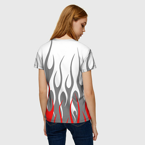 Женская футболка Acdc пламя / 3D-принт – фото 4