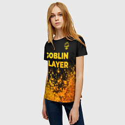 Футболка женская Goblin Slayer - gold gradient: символ сверху, цвет: 3D-принт — фото 2