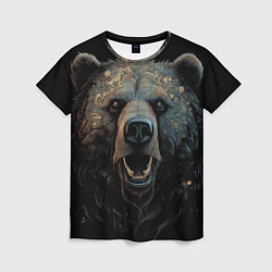 Женская футболка Мощный медведь