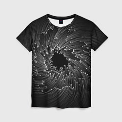 Женская футболка Абстракция черная дыра