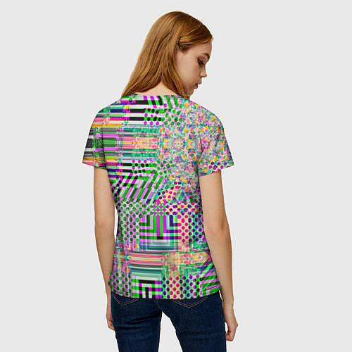 Женская футболка Геометрическая абстракция ультра / 3D-принт – фото 4