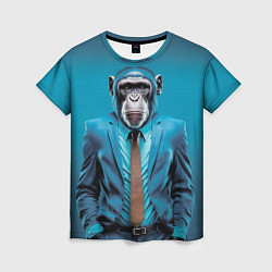 Женская футболка Деловой шимпанзе