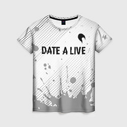 Женская футболка Date A Live glitch на светлом фоне: символ сверху