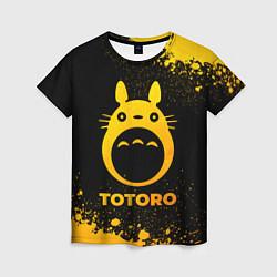 Женская футболка Totoro - gold gradient