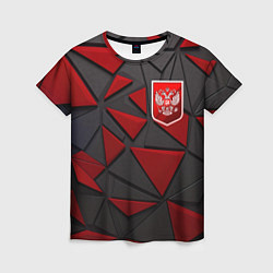 Женская футболка Красный герб РФ