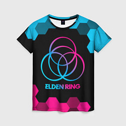 Женская футболка Elden Ring - neon gradient