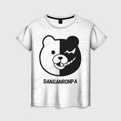 Женская футболка Danganronpa glitch на светлом фоне