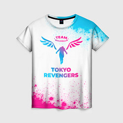 Женская футболка Tokyo Revengers neon gradient style