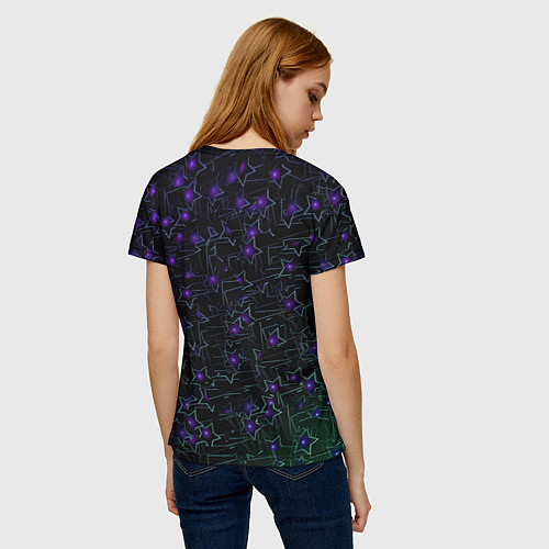 Женская футболка Звездные сети / 3D-принт – фото 4
