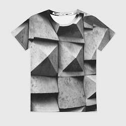 Футболка женская Каменная оптическая иллюзия, цвет: 3D-принт