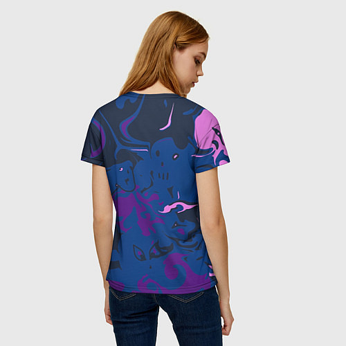 Женская футболка Абстрактное искусство череп / 3D-принт – фото 4