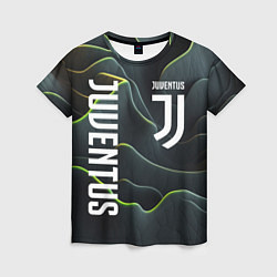 Женская футболка Juventus dark green logo