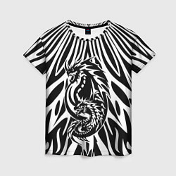 Женская футболка Абстракция с драконом