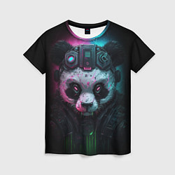 Женская футболка Киберпанк панда