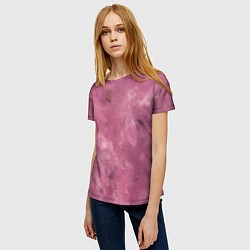 Футболка женская Текстура родонита, цвет: 3D-принт — фото 2