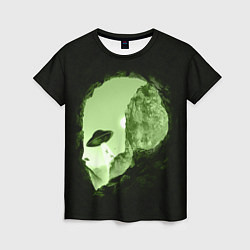 Женская футболка Пещера в форме головы пришельца