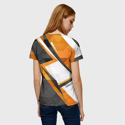Женская футболка Абстрактный полигональный узор Asiimov / 3D-принт – фото 4