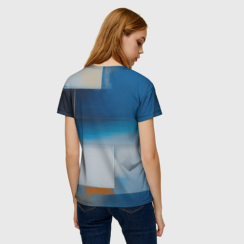 Женская футболка Синяя палитра / 3D-принт – фото 4