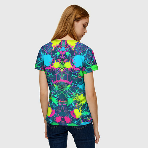Женская футболка Colorful blots - expressionism - vogue / 3D-принт – фото 4