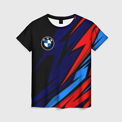 Футболка женская BMW - m colors and black, цвет: 3D-принт