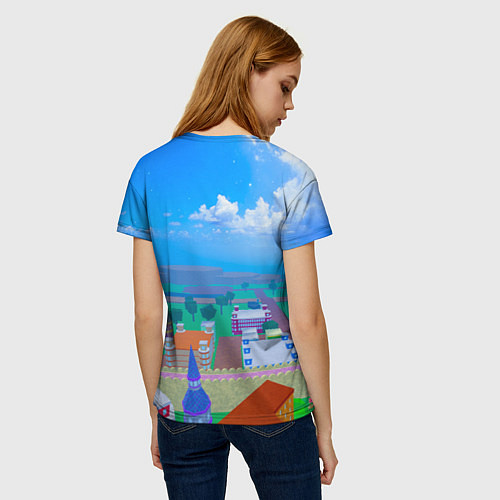 Женская футболка Роблокс город / 3D-принт – фото 4
