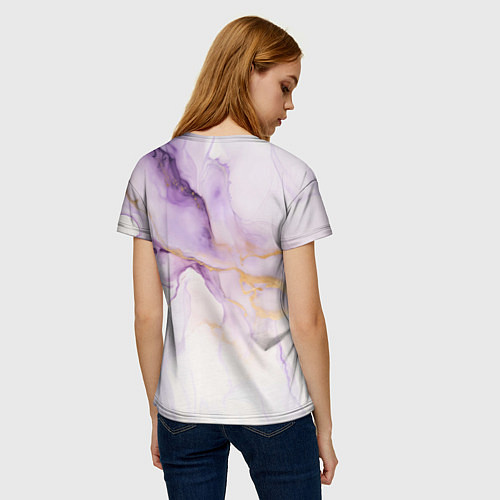 Женская футболка Светло-сиреневый / 3D-принт – фото 4