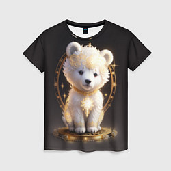Женская футболка Белый медвежонок