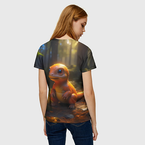 Женская футболка Динозаврик / 3D-принт – фото 4