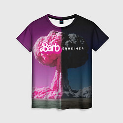 Женская футболка Barbenheimer - meme - nuclear explosion