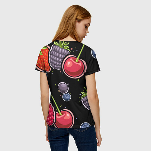 Женская футболка Плоды и ягоды / 3D-принт – фото 4