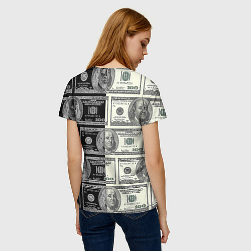 Женская футболка План миллионера на фоне доллара / 3D-принт – фото 4
