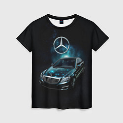 Женская футболка Mercedes Benz dark style
