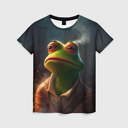 Женская футболка Frog Pepe
