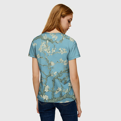 Женская футболка Цветущие ветки миндаля - картина ван Гога / 3D-принт – фото 4