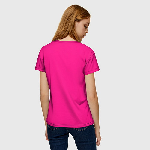 Женская футболка Барби розовая / 3D-принт – фото 4