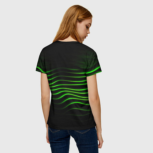Женская футболка CS2 green logo / 3D-принт – фото 4