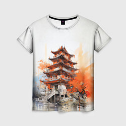 Женская футболка Японский замок