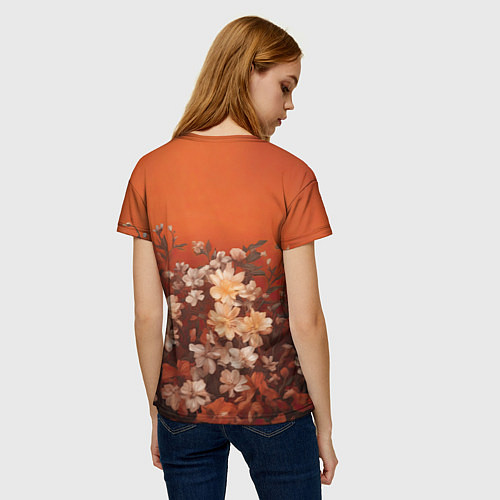 Женская футболка Рыжий лисёнок / 3D-принт – фото 4