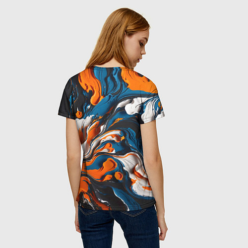 Женская футболка Мазки краски - CS GO / 3D-принт – фото 4