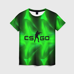 Женская футболка CSGO green logo