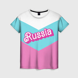 Женская футболка Russia - barbie style