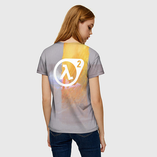 Женская футболка Гордон Фримен в стиле Климта / 3D-принт – фото 4