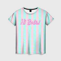 Женская футболка Hi Barbie - фраза и костюм Кена