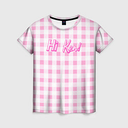 Футболка женская Hi Ken - фраза и костюм Барби, цвет: 3D-принт