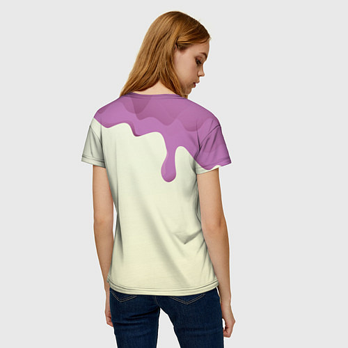 Женская футболка Маляр подтеки краски / 3D-принт – фото 4
