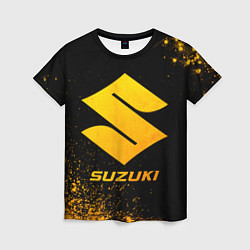 Женская футболка Suzuki - gold gradient