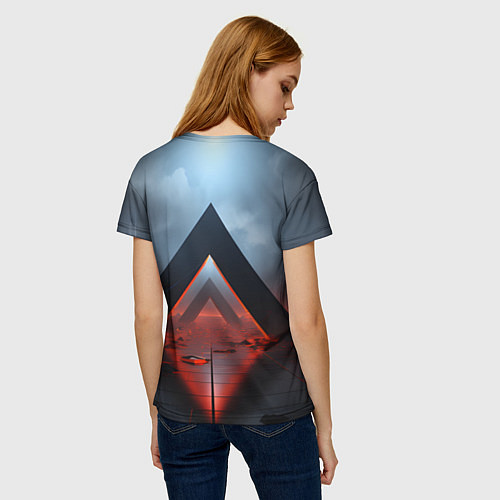 Женская футболка Дорога абстракций / 3D-принт – фото 4