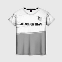 Женская футболка Attack on Titan glitch на светлом фоне: символ све