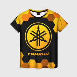 Женская футболка Yamaha - gold gradient